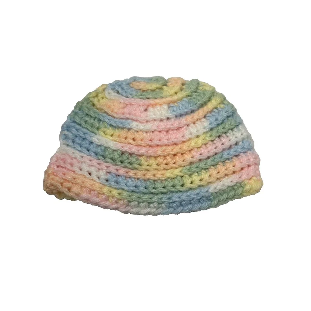 newborn baby hat NEW hand‎ crocheted yarn